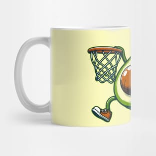 Cute Kawaii Avocado Fruit Basketball Mug